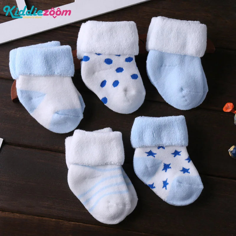 Kiddie zoom 5Pairs/lot unisex Non-Skid Baby Shoe Socks 0-12months