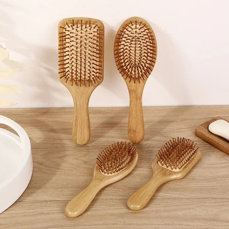 Natural bamboo paddle comb air cushion comb scalp massage