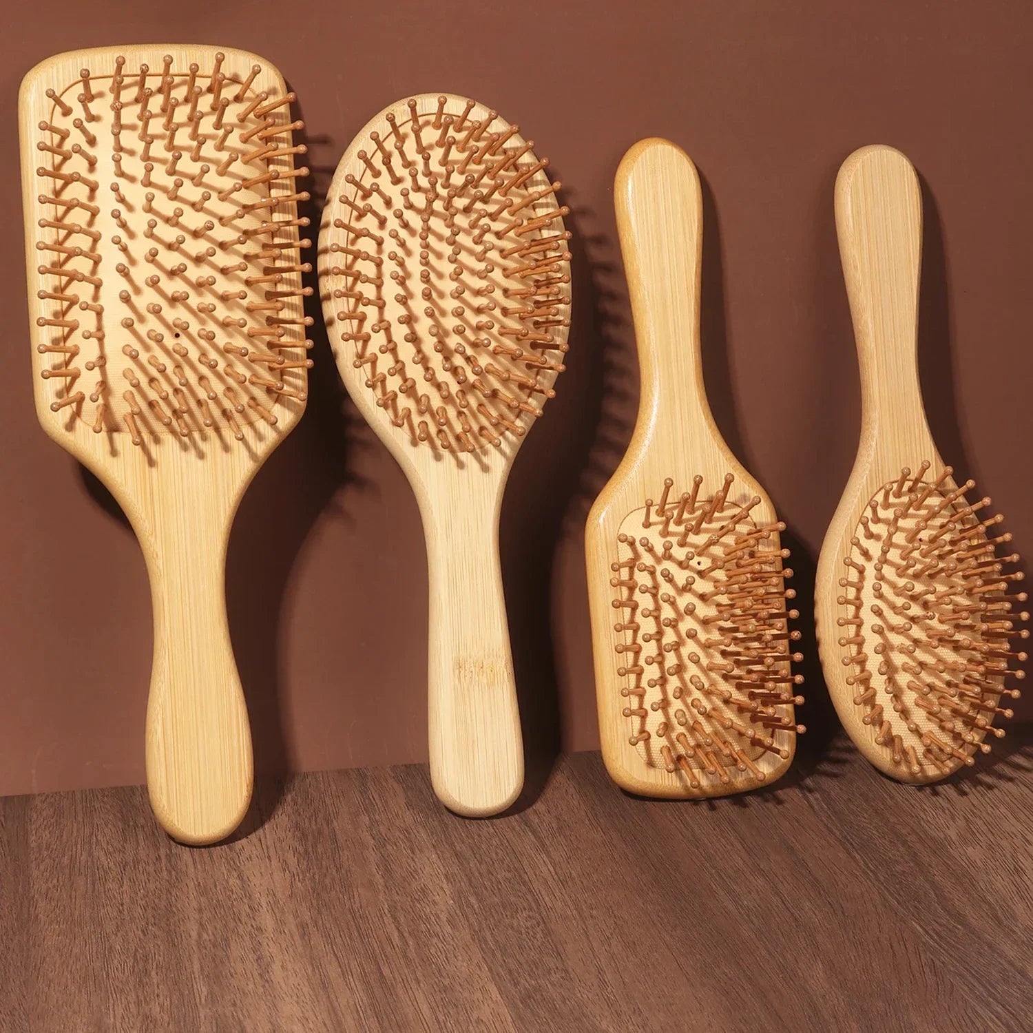 Natural bamboo paddle comb air cushion comb scalp massage