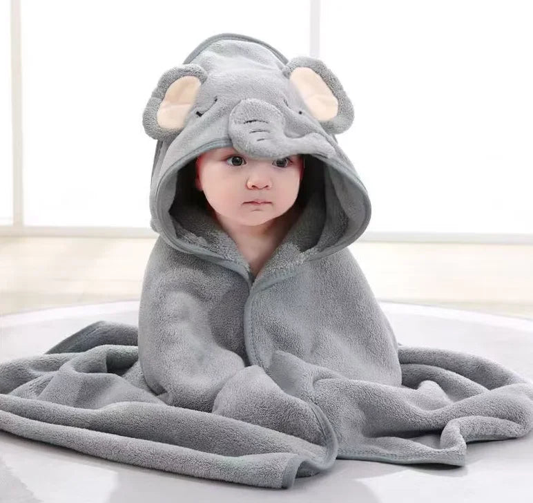 Toddler Bathrobe Infant Bath Towel Boy Girl Blankets Swaddle