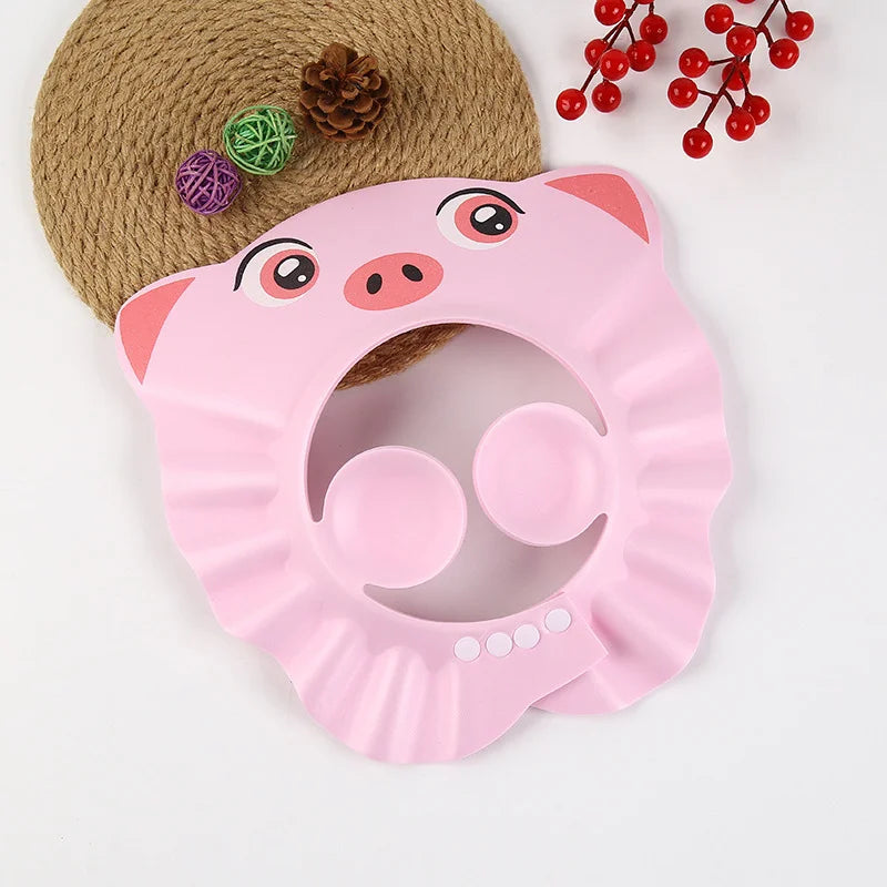 Cute Animal Shower Cap Safety Eye Protection Ear Protection