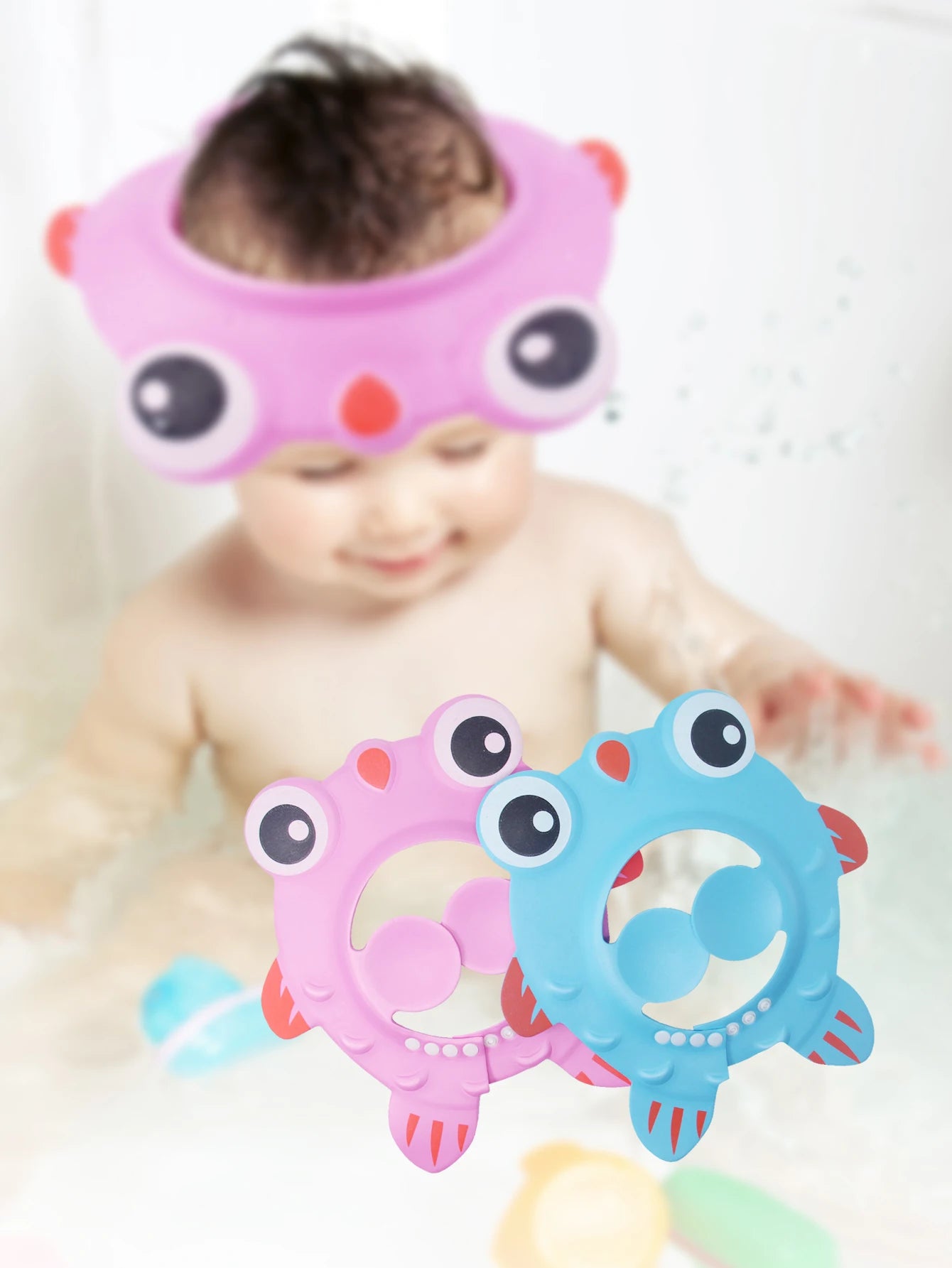 Cute Animal Shower Cap Safety Eye Protection Ear Protection