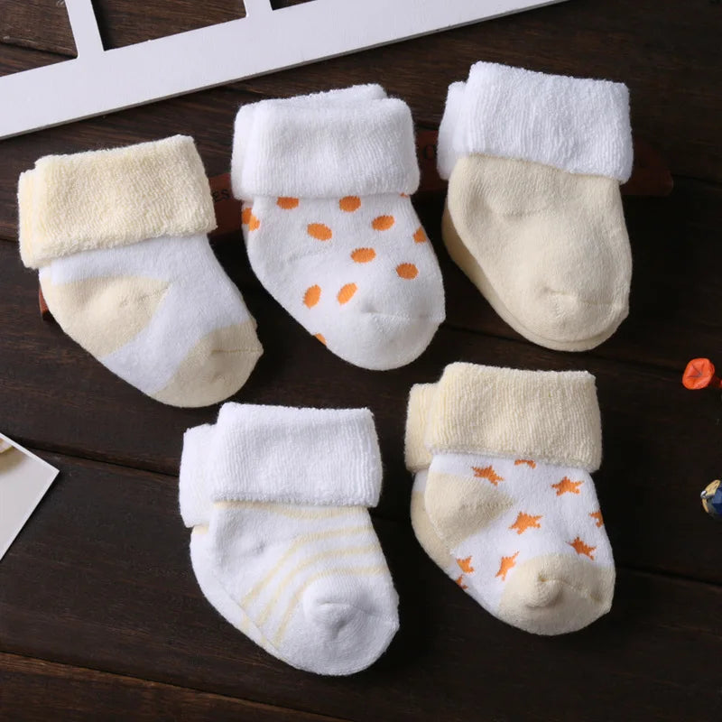 Kiddie zoom 5Pairs/lot unisex Non-Skid Baby Shoe Socks 0-12months