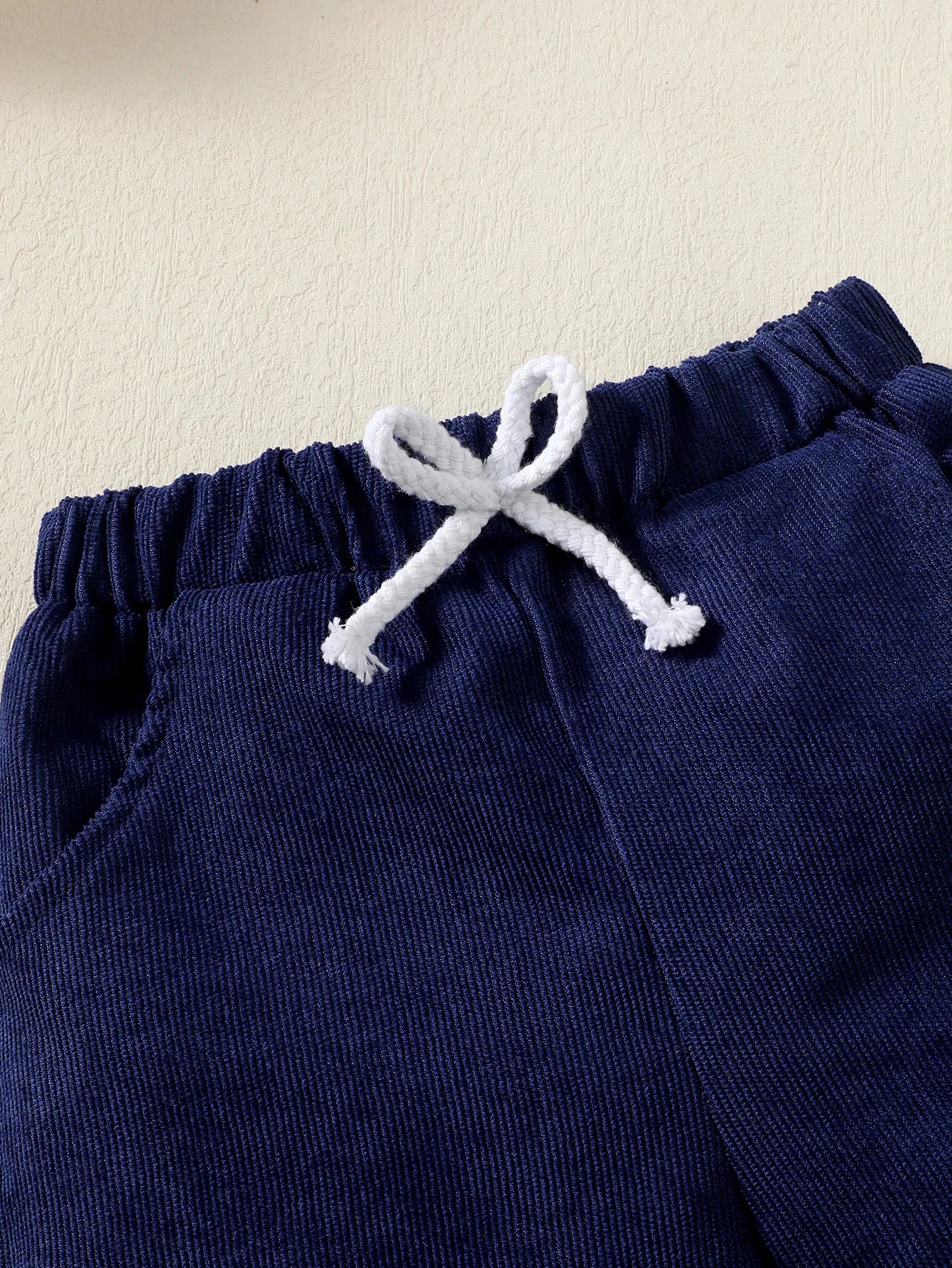 Children Boys' Flip collar Color Blocked Pit Stripe Top Shorts Fashion