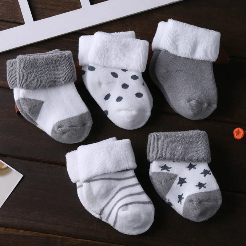 Kiddie zoom 5Pairs/lot unisex Non-Skid Baby Shoe Socks 0-12months